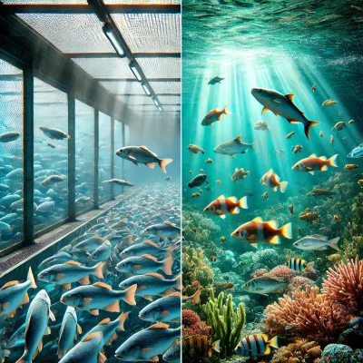 تفاوت ماهی پرورشی و دریایی